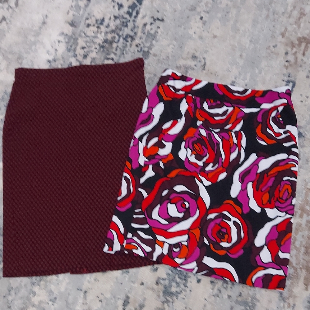 2 Knee-Length Pencil Skirts
